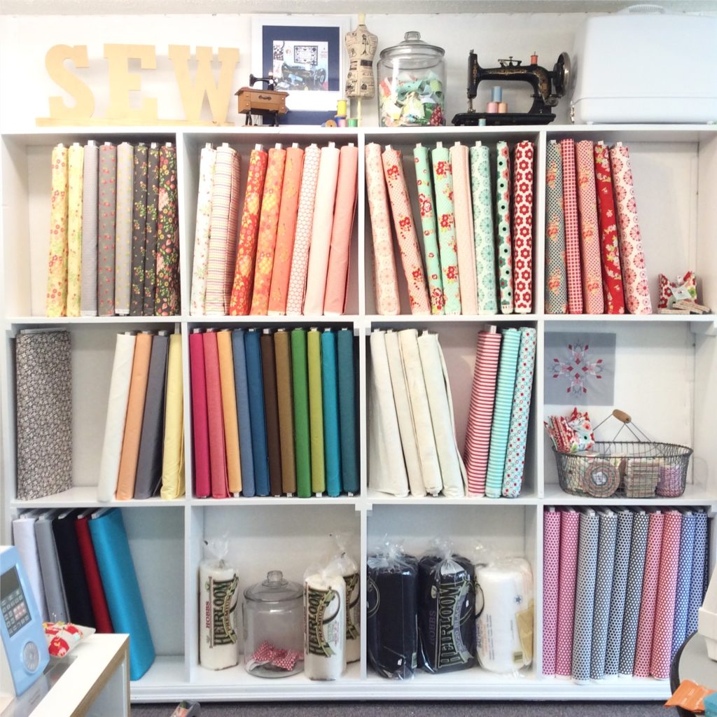 fabric wall at Sew Simple of Lynchburg